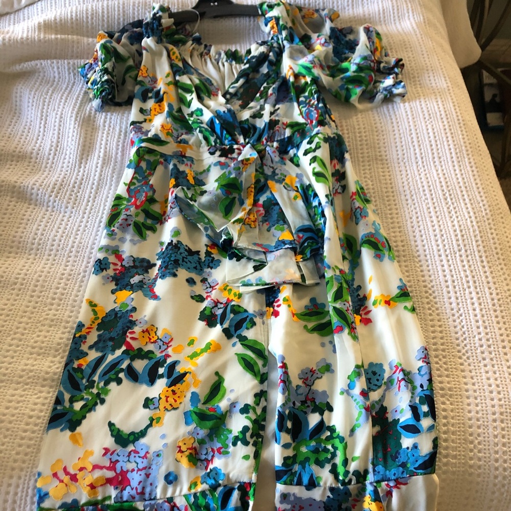 SALONI - Olivia Begonia Floral Dress.